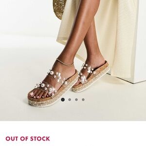 River Island Pearl Embellished Sandals